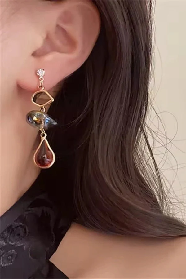 Abstract Dangle Art Earrings - Image 3