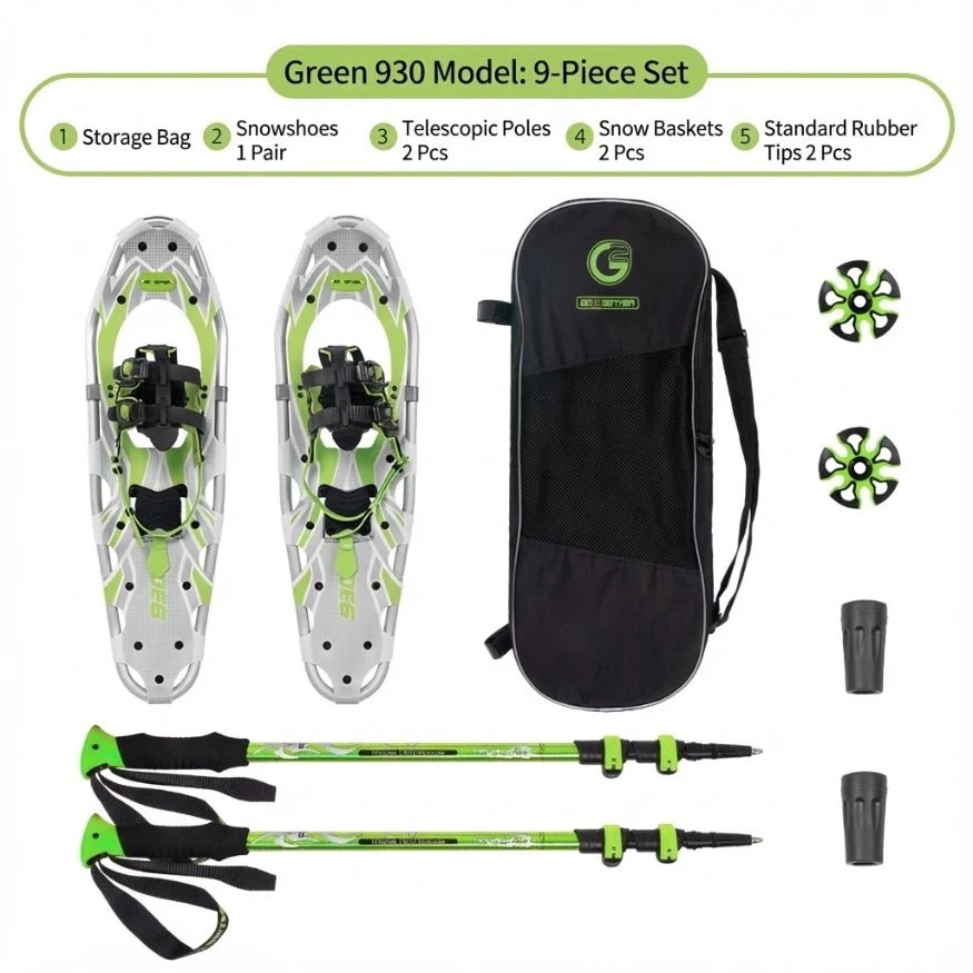 Lightweight All-Terrain Snowshoes for Adults – Complete 9-Piece Winter Hiking Set with Adjustable Trekking Poles, Snow Baskets & Carry Bag – Durable & Cold Resistant Gear for Men and Women - Image 25