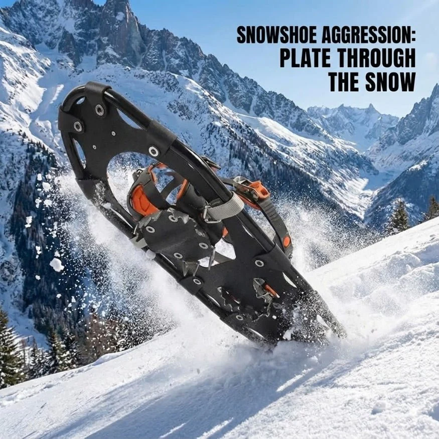 Lightweight All-Terrain Snowshoes for Adults – Complete 9-Piece Winter Hiking Set with Adjustable Trekking Poles, Snow Baskets & Carry Bag – Durable & Cold Resistant Gear for Men and Women - Image 5