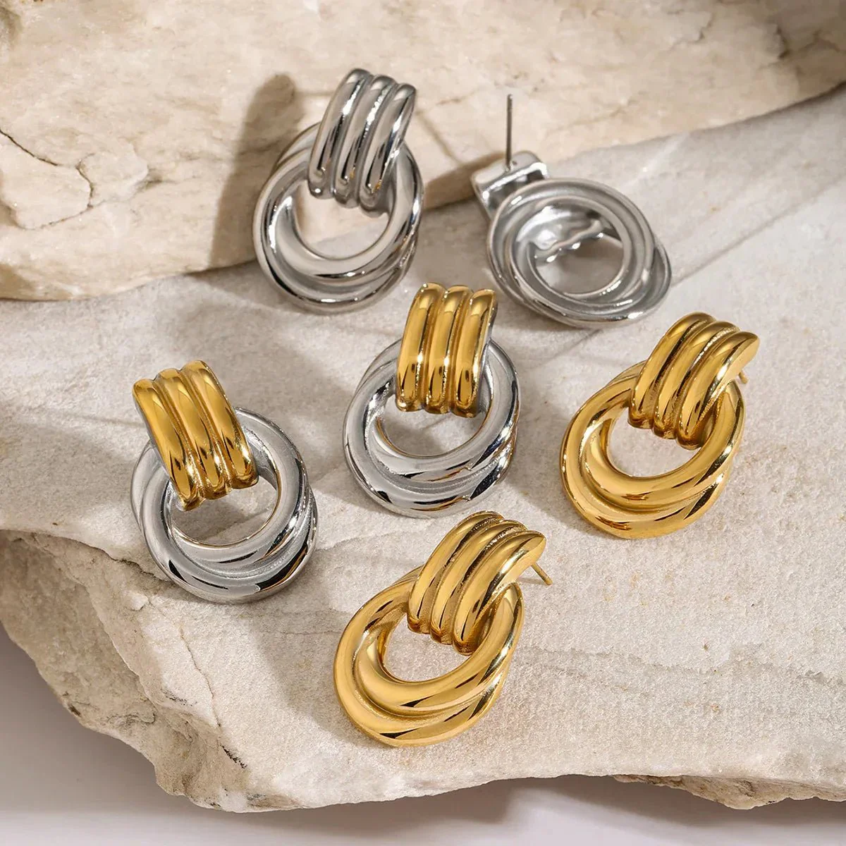 Amabelia Layered Hoop Earrings - Image 12