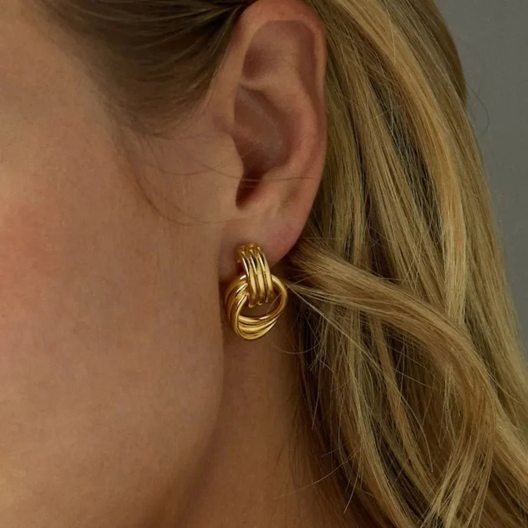 Amabelia Layered Hoop Earrings - Image 6