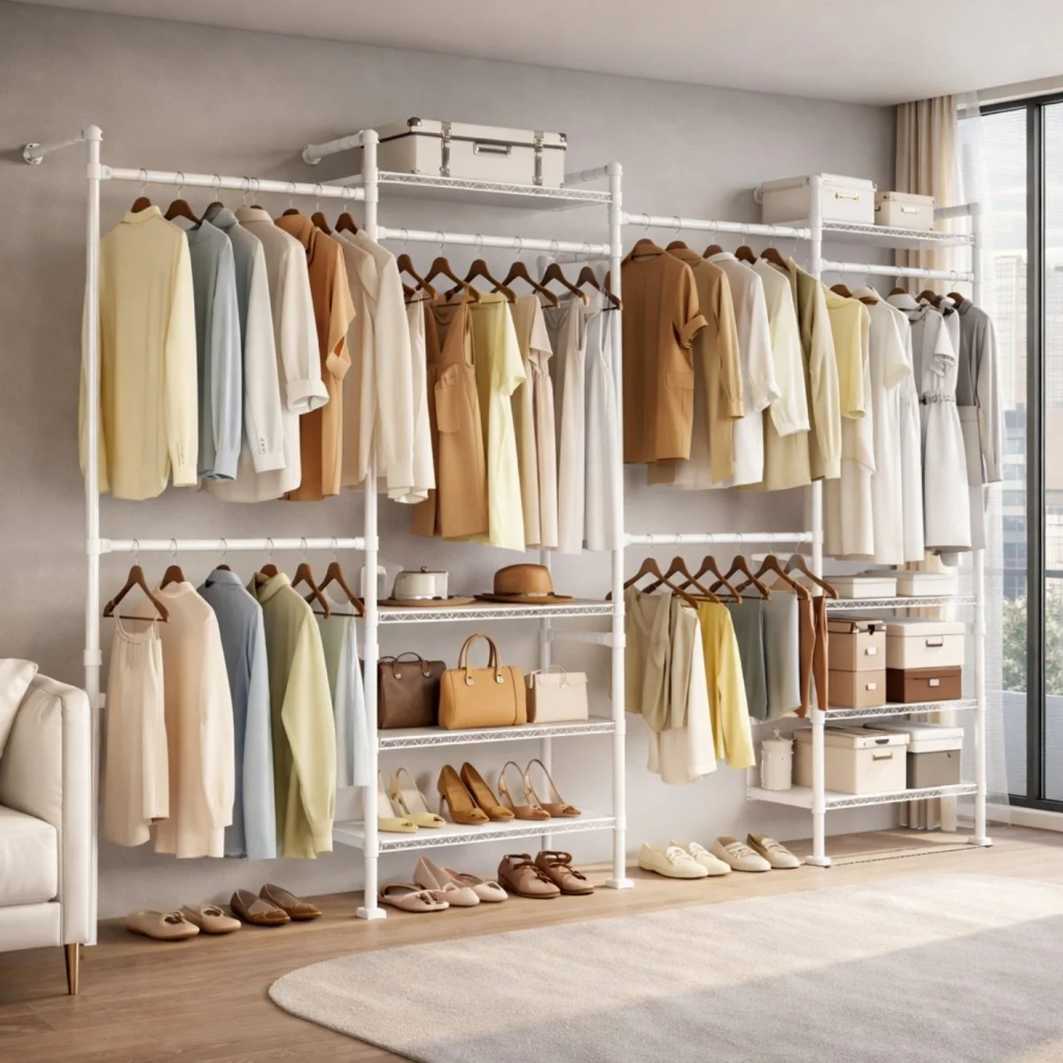 The Atelier Modular Wardrobe | Heavy-Duty Industrial Pipe System - Image 4