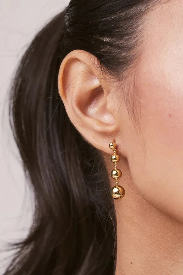 Betty Gold Drop Studs - Image 2
