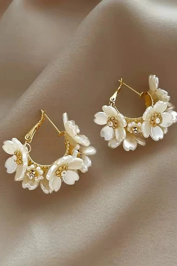 Blooming Blossom Hoop Earrings - Image 4