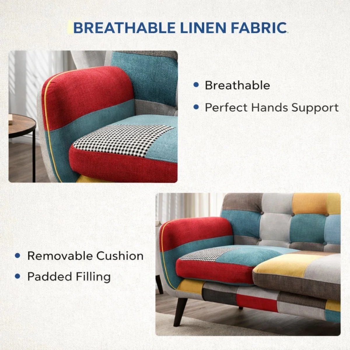 The Bohemia Mosaic Collection | Artisan Patchwork Linen Seating - Image 7