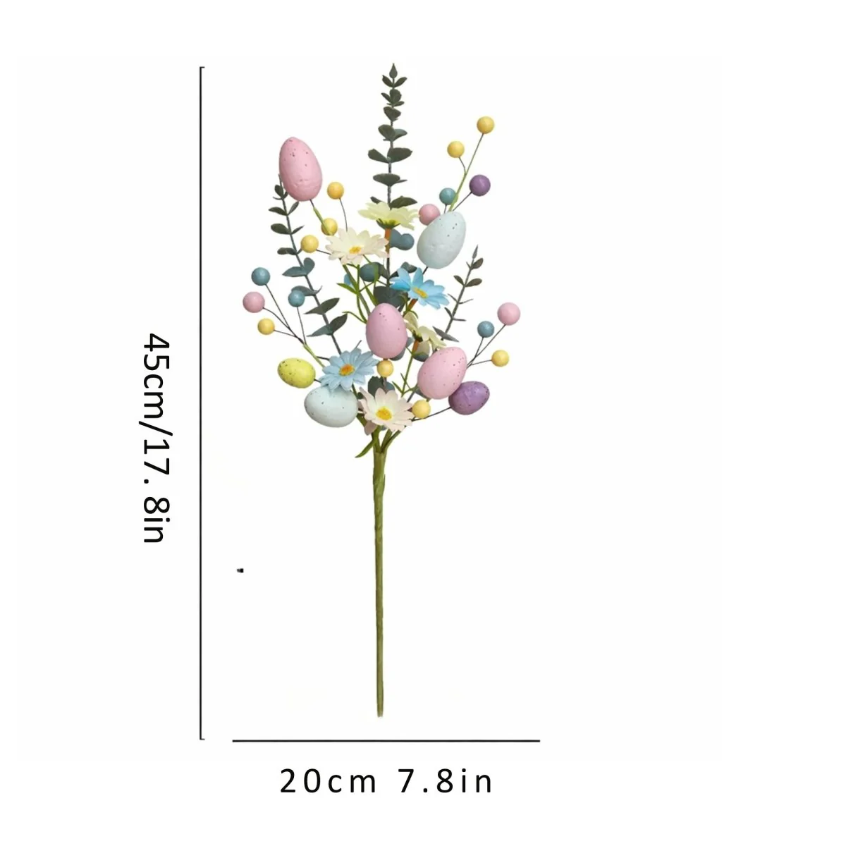 Easter Egg Bouquet - 18" Artificial Pastel Spring Flower Stem for DIY Bouquets & Home Decor - Image 7