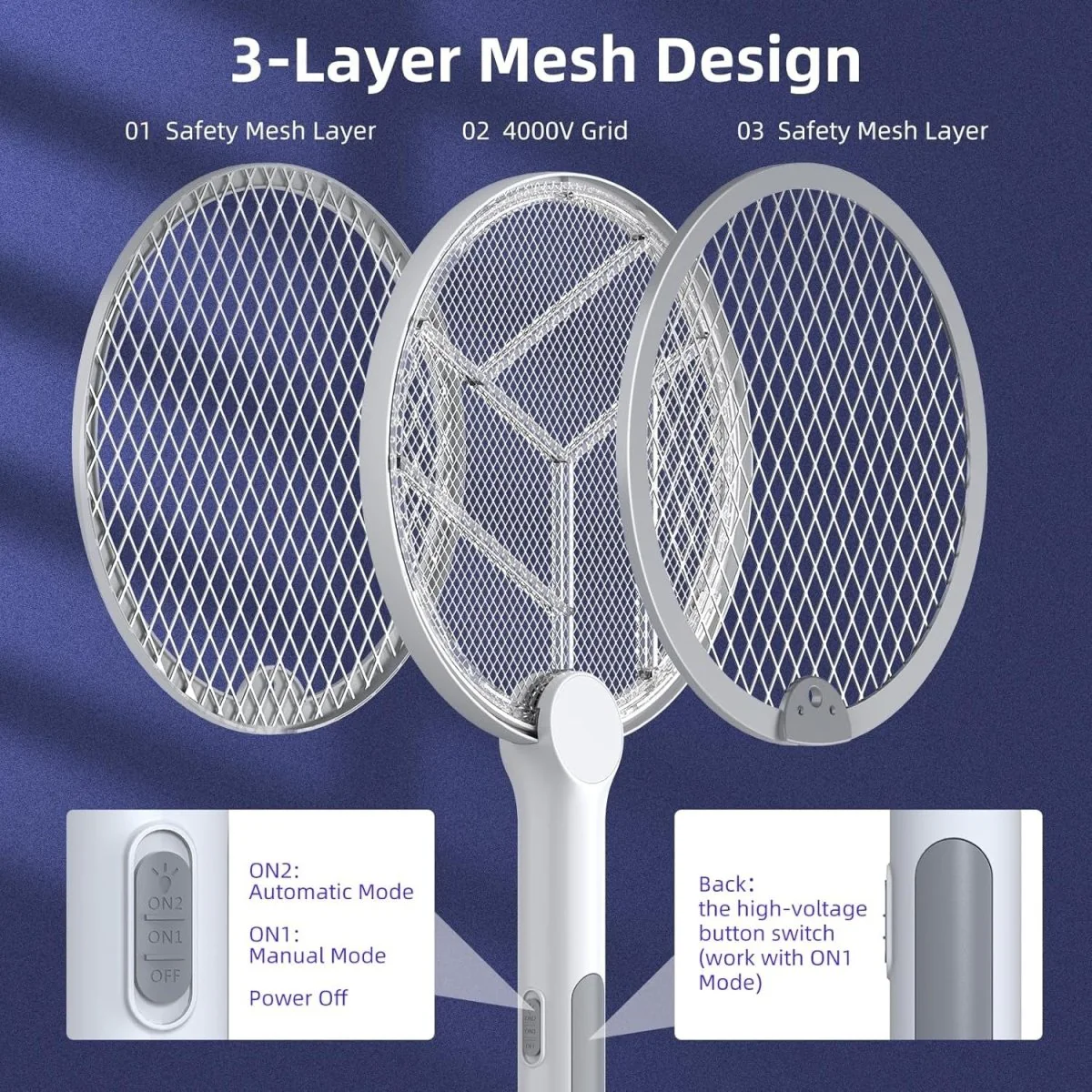 Electric Bug Zapper Racket - Image 4