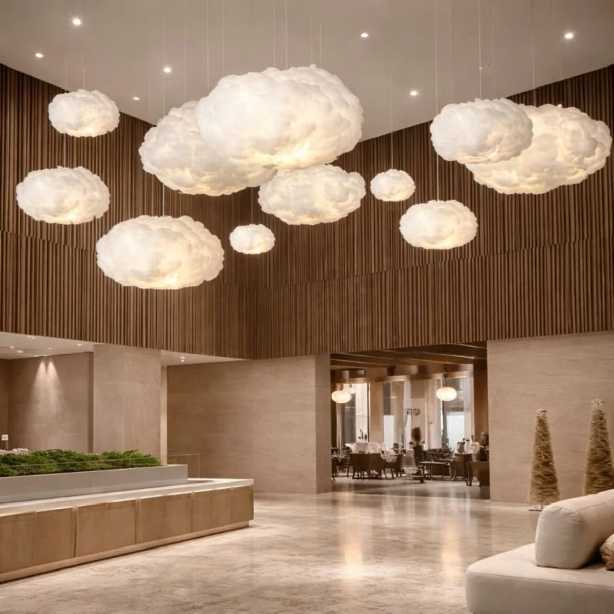 Dreamy Floating Cloud Pendant Light – Modern LED Cotton Chandelier for Living Room, Bedroom & Nursery - Image 3