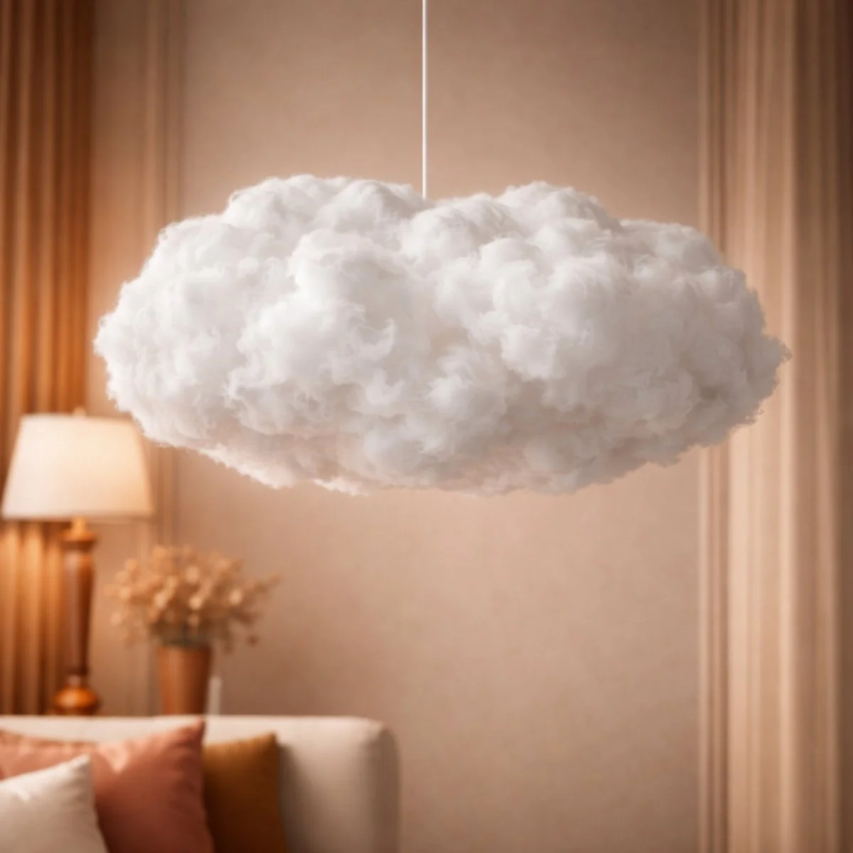 Dreamy Floating Cloud Pendant Light – Modern LED Cotton Chandelier for Living Room, Bedroom & Nursery - Image 9