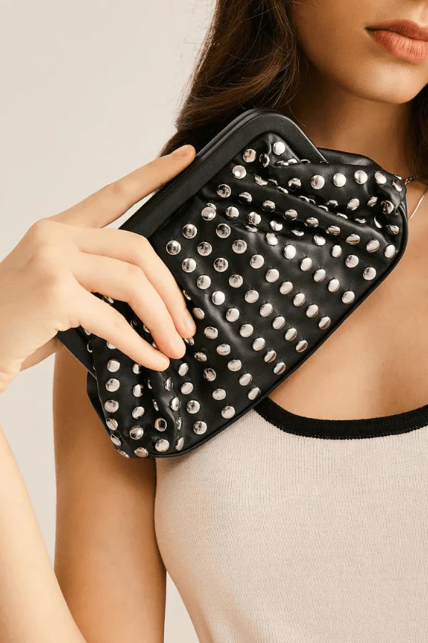 Evening Pleated Clutch Bag - Image 2