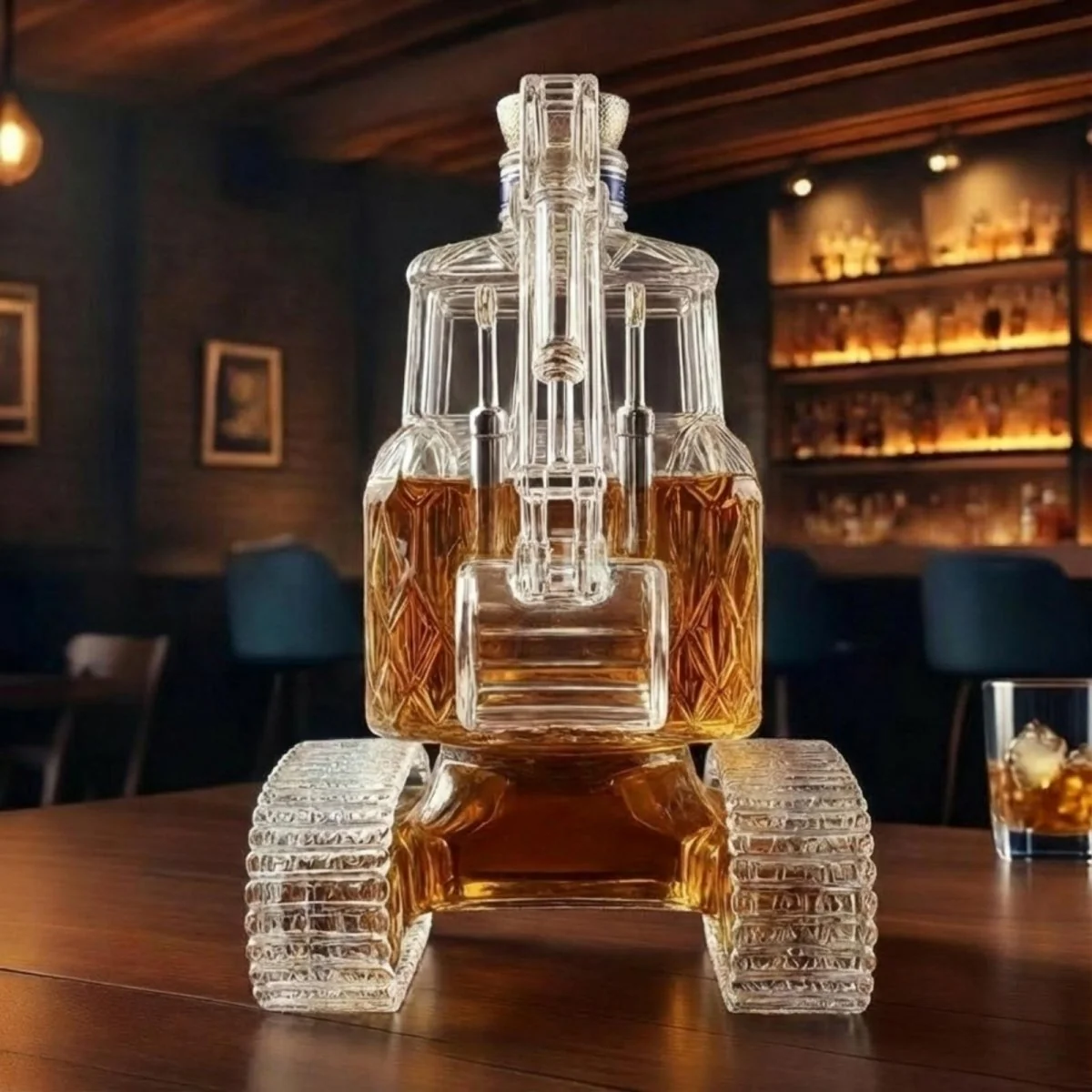 Excavator Whiskey Bourbon Decanter Bottle - Image 2