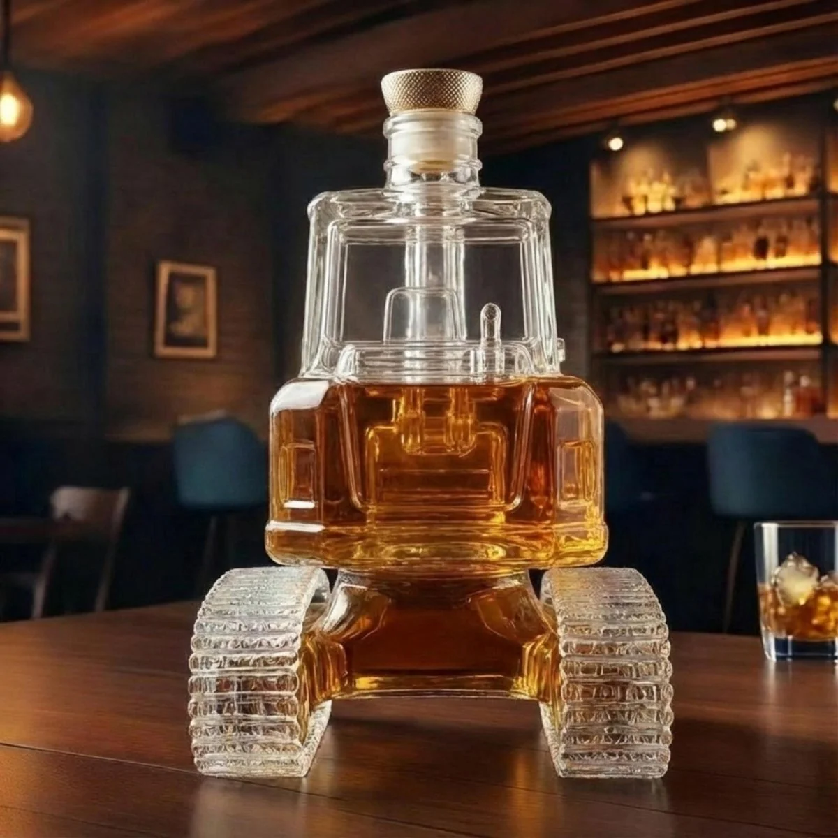 Excavator Whiskey Bourbon Decanter Bottle - Image 3