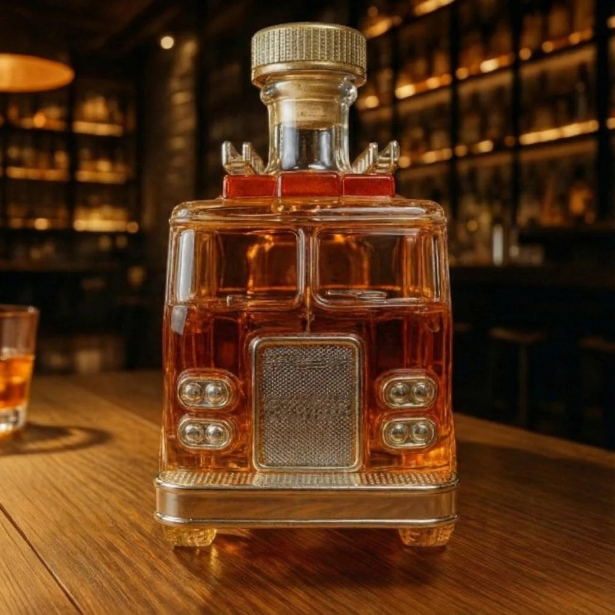 Fire Truck Whiskey Bourbon Decanter Bottle - Image 2