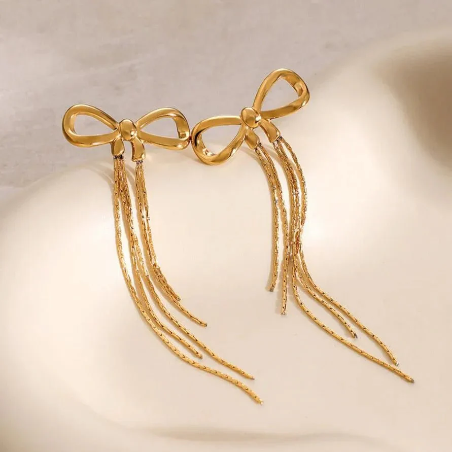 Fleur Bow Earrings - Image 3