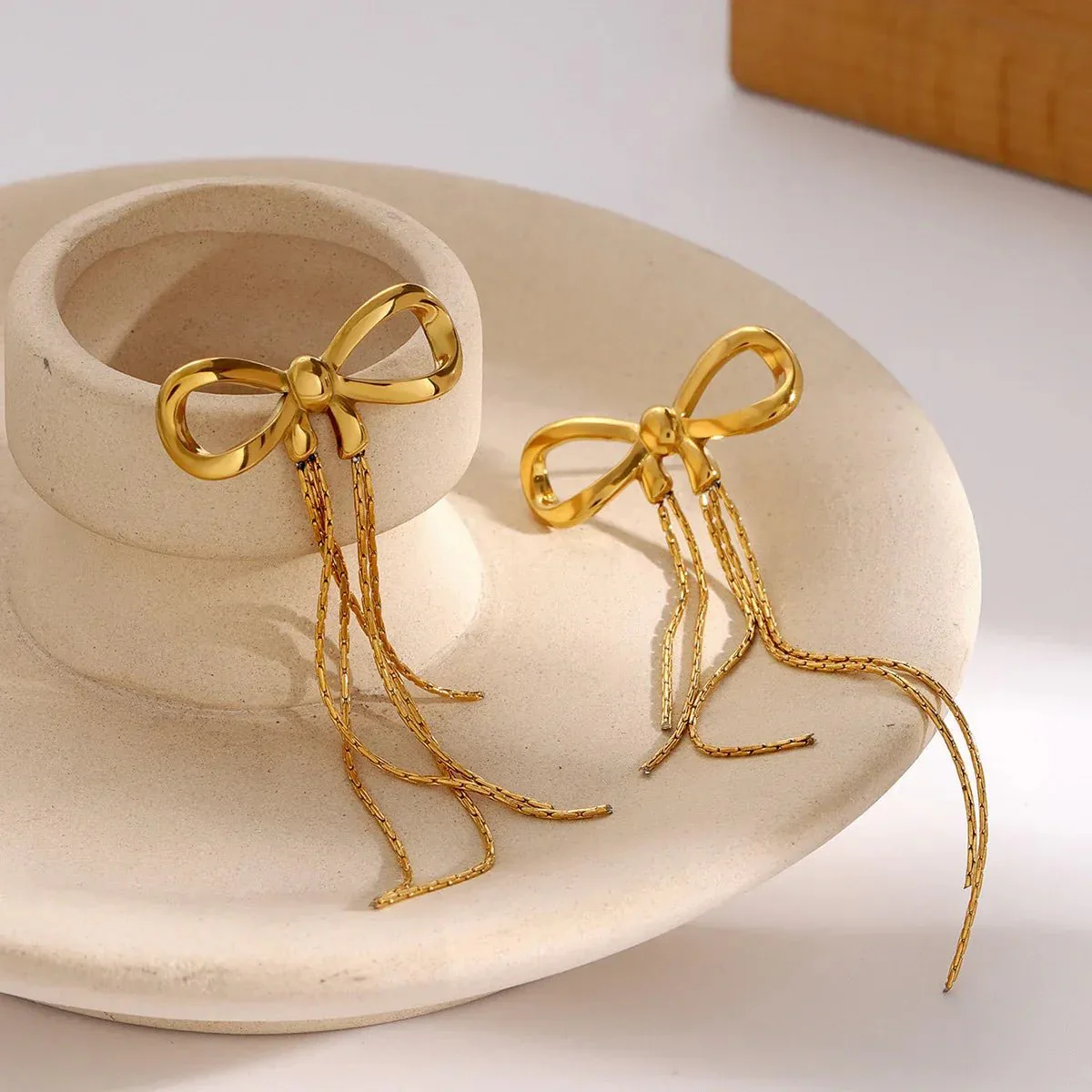 Fleur Bow Earrings - Image 5