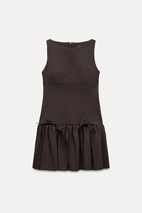 Florence Bow Ruffle Mini Dress - Image 8