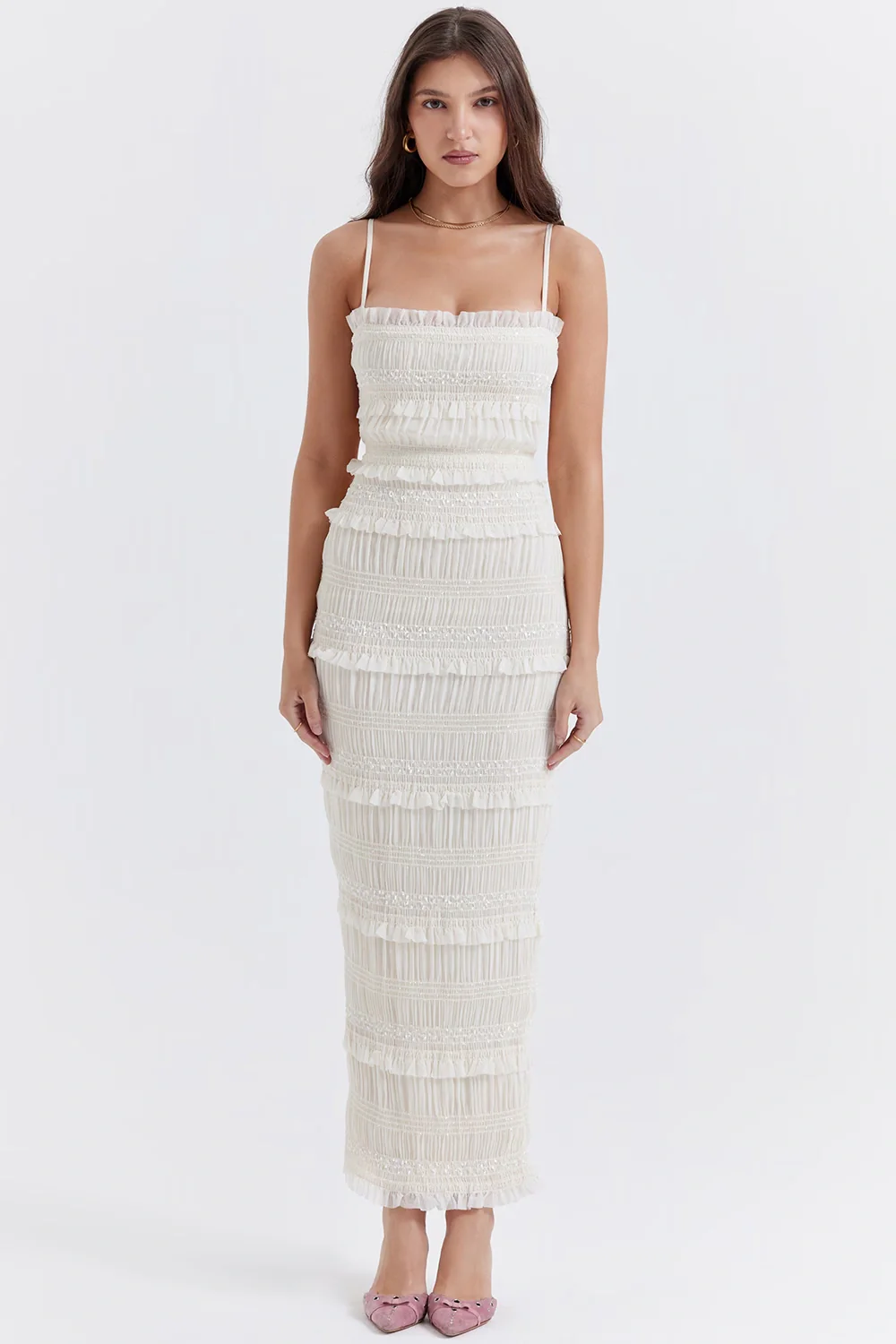 Hannie Sequin Pleat Dress - Image 7