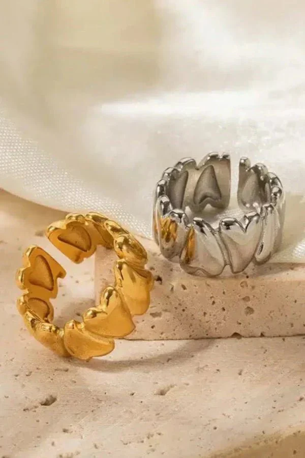 Hazel Wrap-Around Heart Ring - Image 2