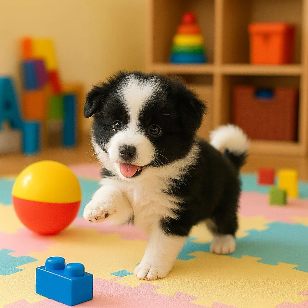 Interactive Realistic Border Collie Robot Puppy – Lifelike Walking, Barking & Sitting Electronic Dog Toy - Image 3