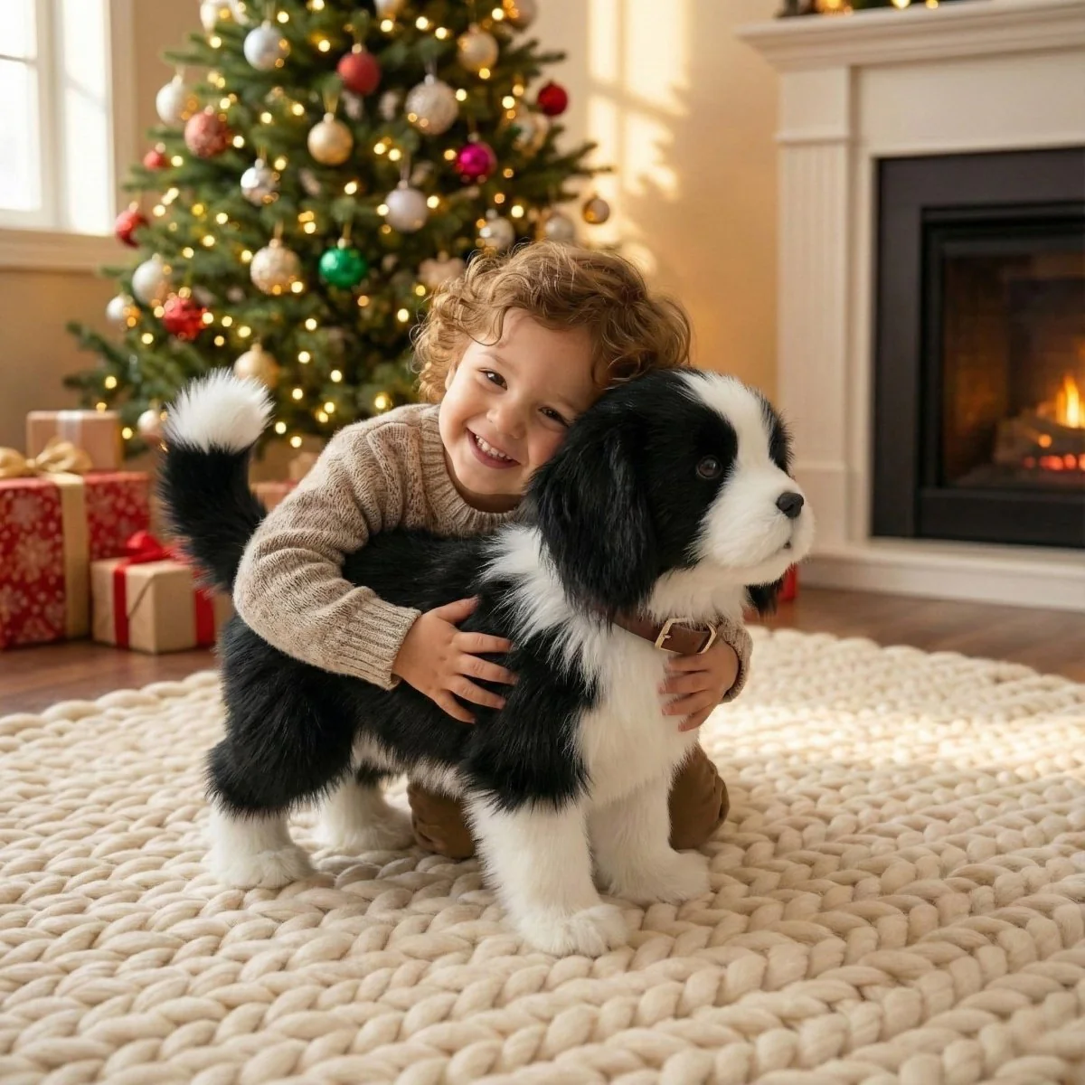Interactive Realistic Border Collie Robot Puppy – Lifelike Walking, Barking & Sitting Electronic Dog Toy - Image 4