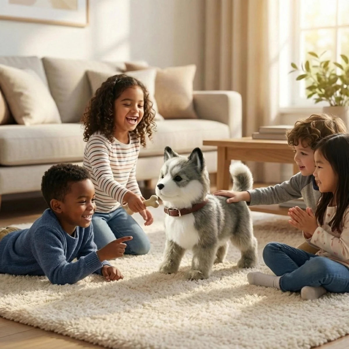 Interactive Walking Husky Puppy – Realistic Barking & Moving Electronic Robot Dog Toy - Image 6