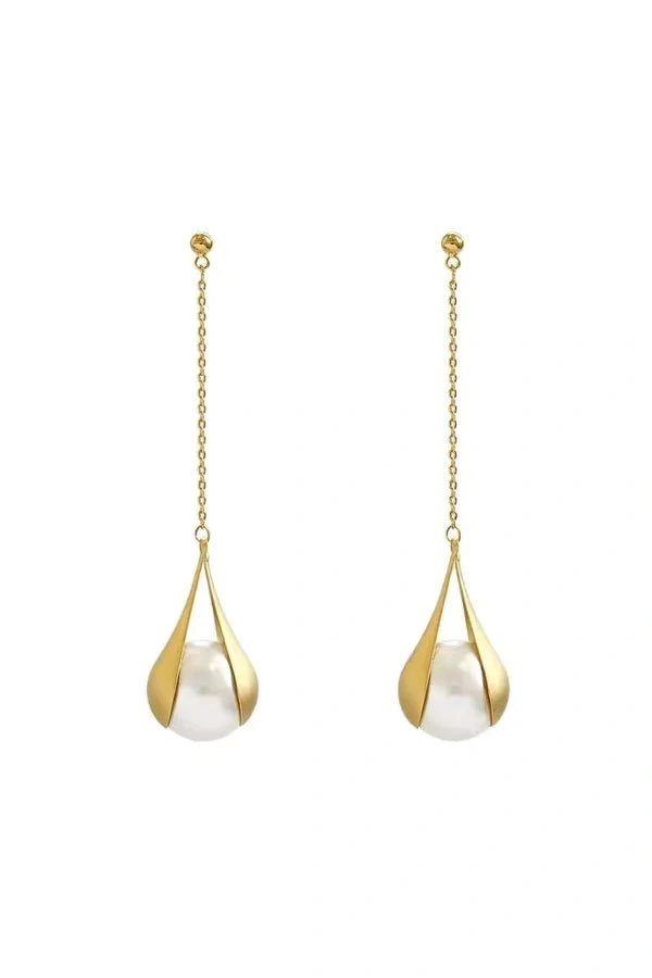 Jamica Golden Drop Earrings - Image 2