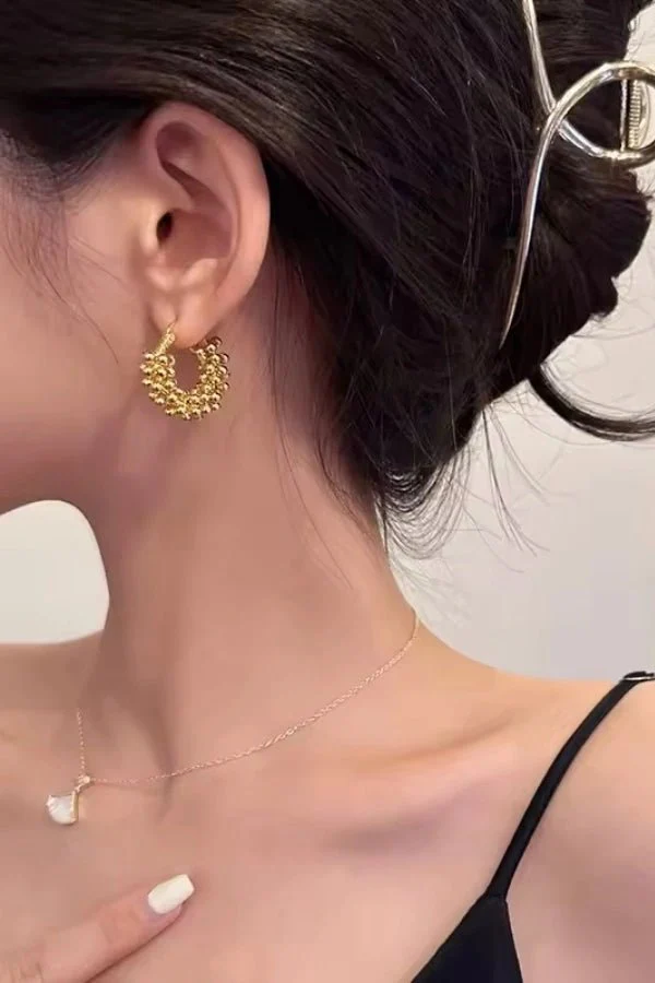 Jessie Cluster Bead Earrings - Image 2