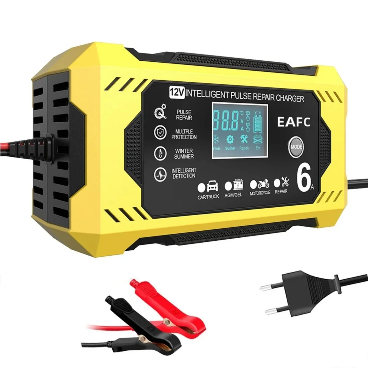 12V Smart Car Battery Charger & Maintainer with Pulse Repair Mode for AGM, Gel, Lead-Acid Batteries | 6 Amp Automotive Trickle Charger for Cars, Trucks, Motorcycles by Kouvr - Image 3