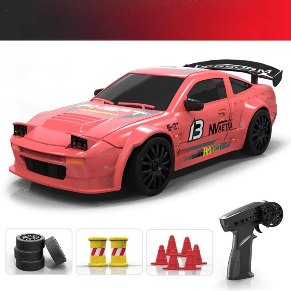 Ultimate Kids High-Speed 4WD RC Drift Car | Electric Racing Toy with Extra Drift Tires & Cones - Image 3