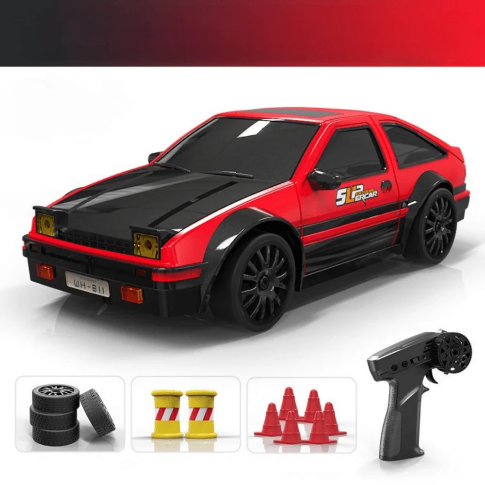Ultimate Kids High-Speed 4WD RC Drift Car | Electric Racing Toy with Extra Drift Tires & Cones - Image 7