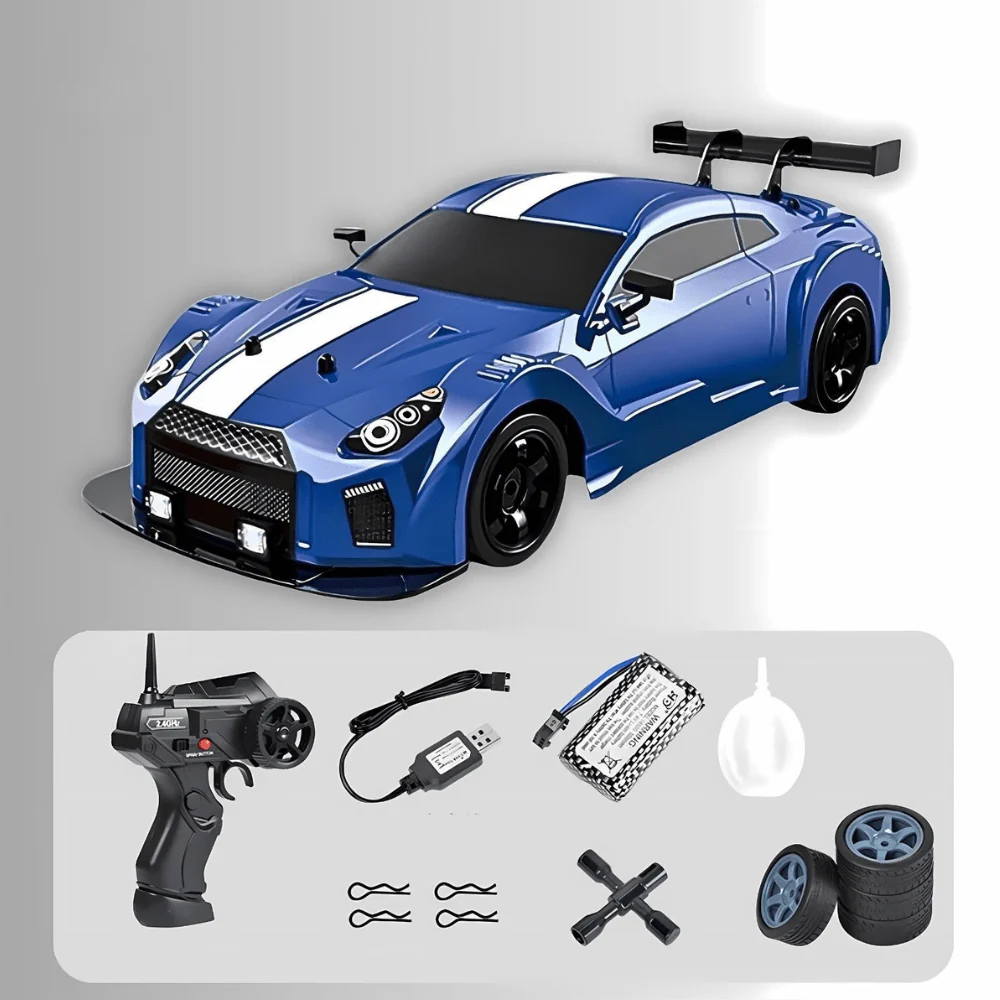 Ultimate Kids High-Speed 4WD RC Drift Car | Electric Racing Toy with Extra Drift Tires & Cones - Image 9