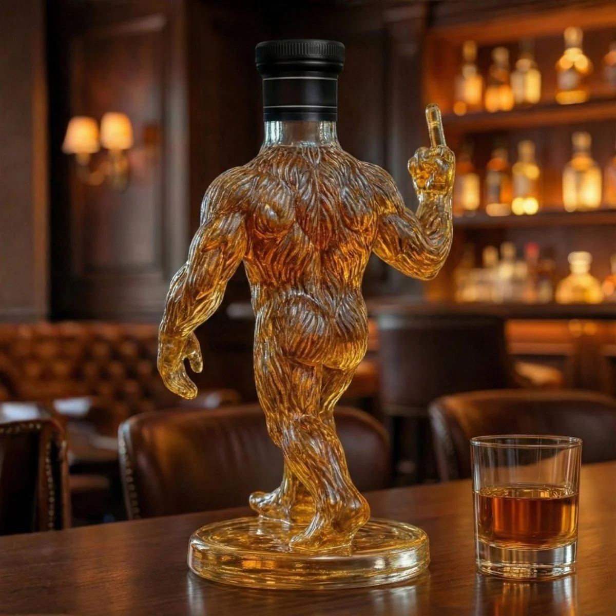 Bigfoot Whiskey Bourbon Decanter Bottle - Image 2