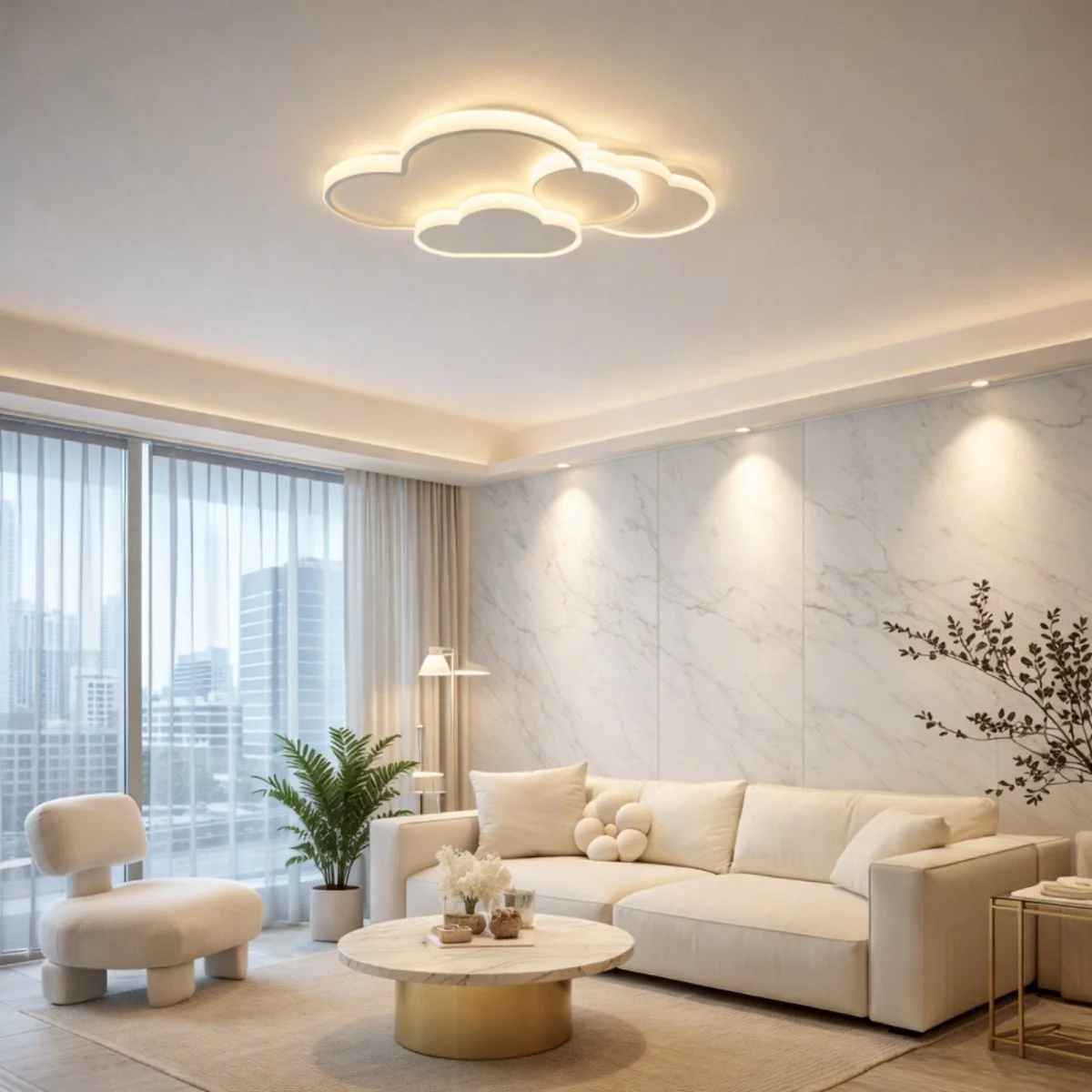 The Nimbus Dreamscape | Tricolor Dimmable Cloud LED Flush Mount