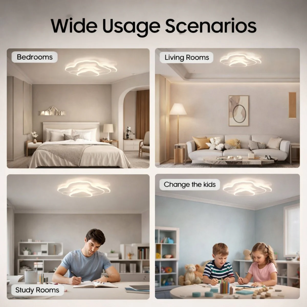 The Nimbus Dreamscape | Tricolor Dimmable Cloud LED Flush Mount - Image 6