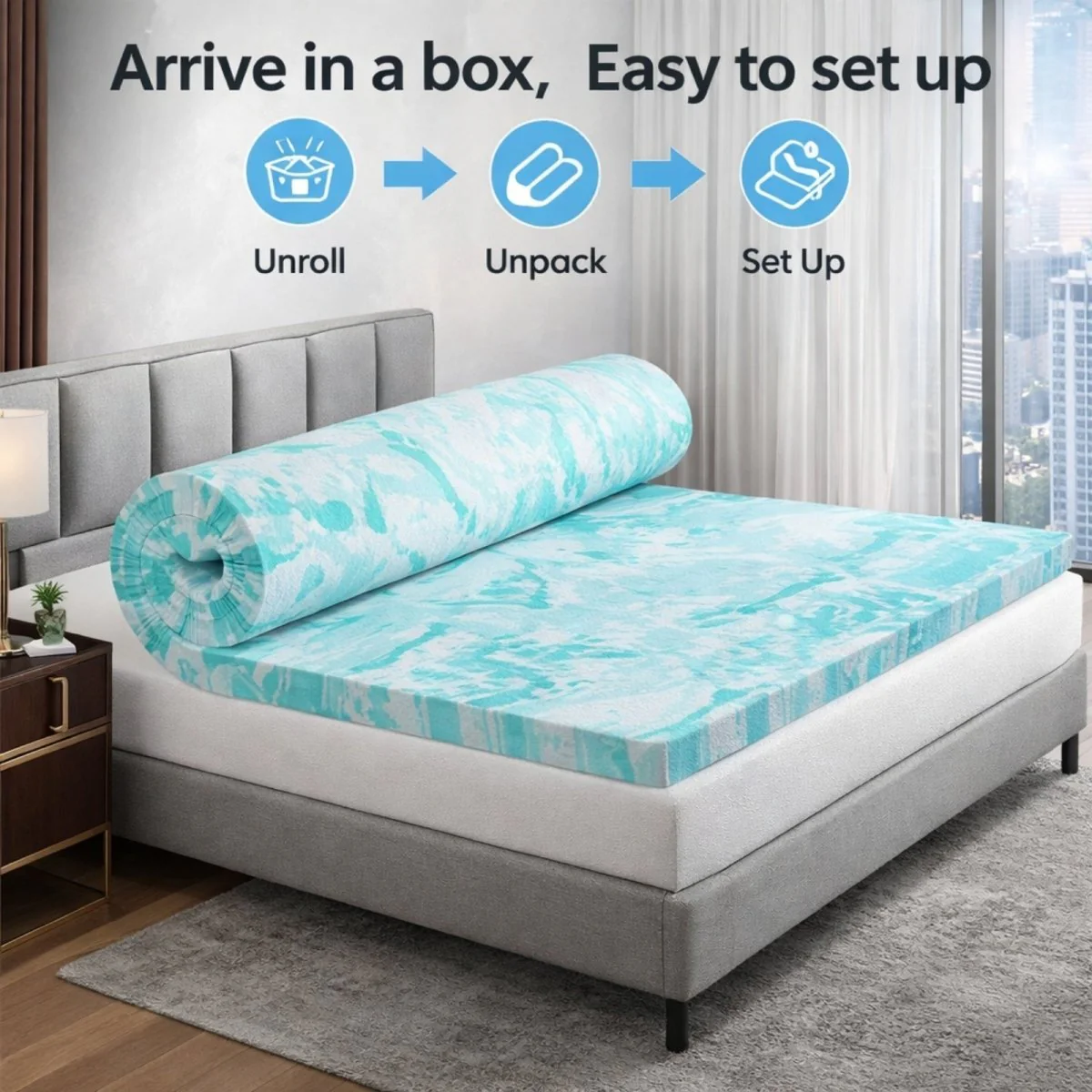 The Nimbus Layer | Cooling Gel-Infused Memory Foam Topper - Image 3