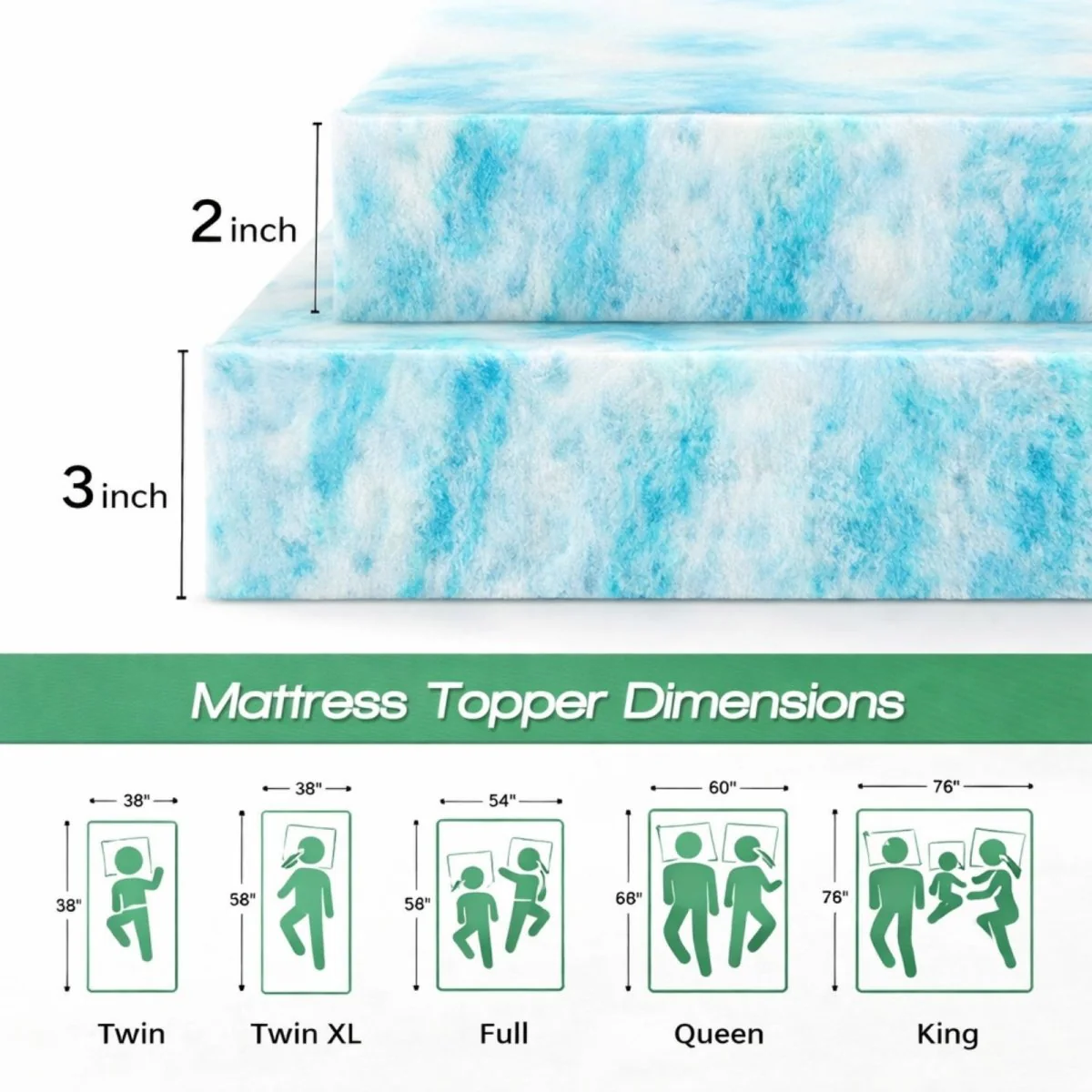 The Nimbus Layer | Cooling Gel-Infused Memory Foam Topper - Image 6