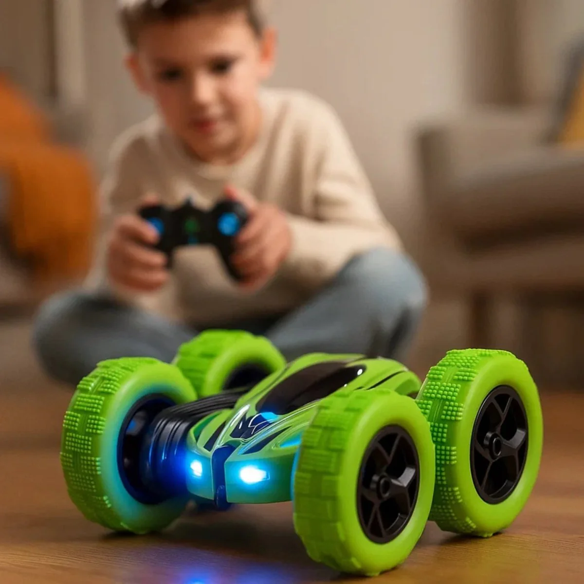 360° RC Stunt Car – 4WD Double-Sided Remote Control Toy with LED Lights & 2.4GHz Control - Image 4
