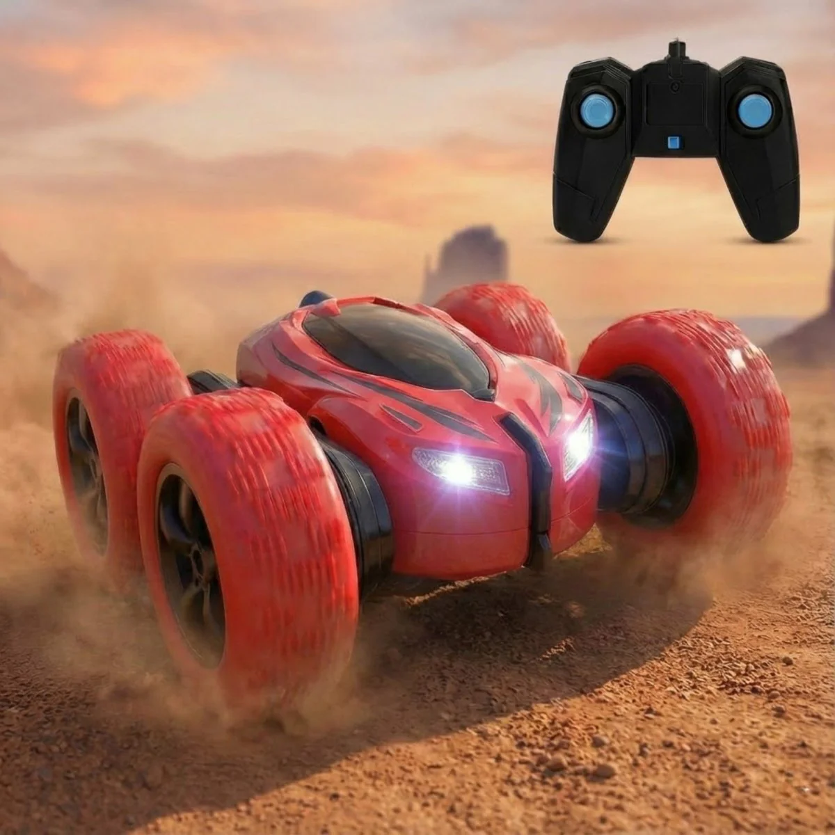 360° RC Stunt Car – 4WD Double-Sided Remote Control Toy with LED Lights & 2.4GHz Control - Image 5