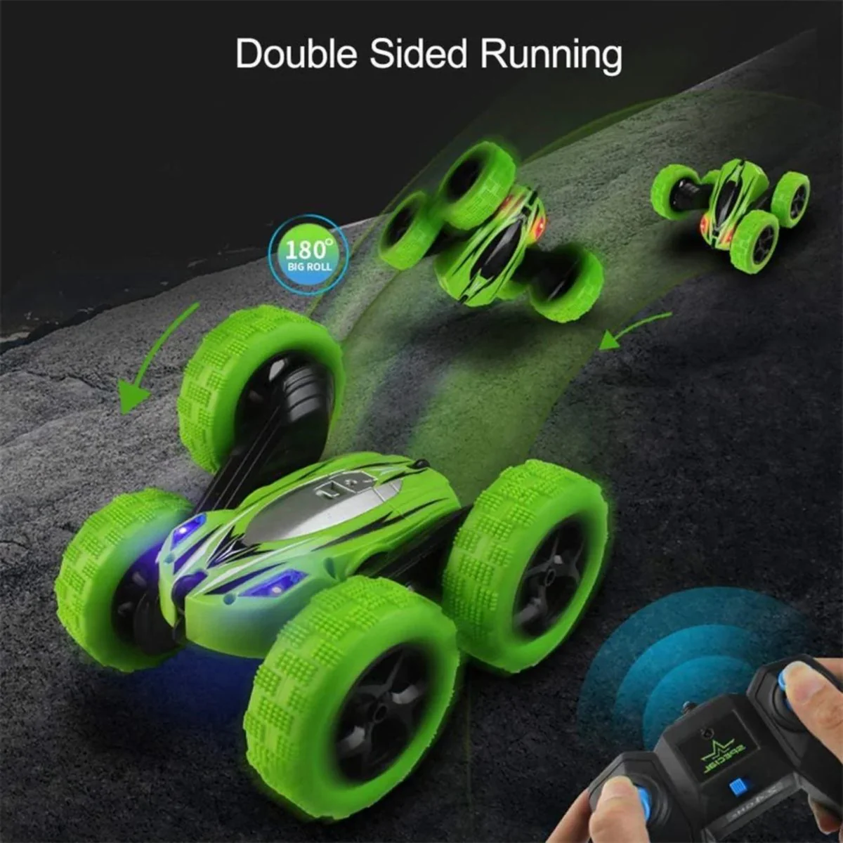 360° RC Stunt Car – 4WD Double-Sided Remote Control Toy with LED Lights & 2.4GHz Control - Image 6