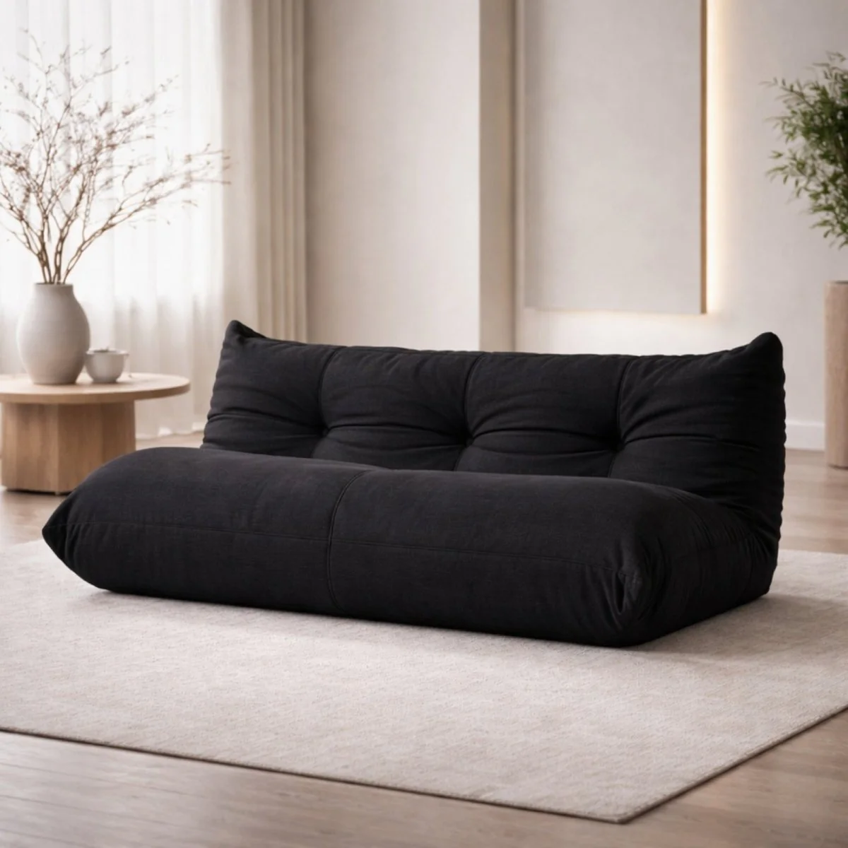 The Dune Low-Profile Lounge | Tufted Mohair Floor Sofa - Image 10