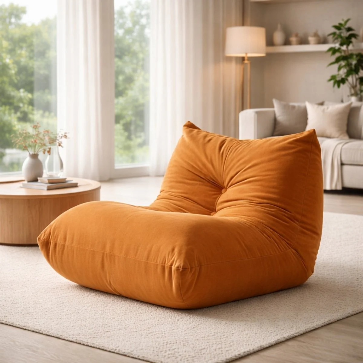 The Dune Low-Profile Lounge | Tufted Mohair Floor Sofa - Image 5