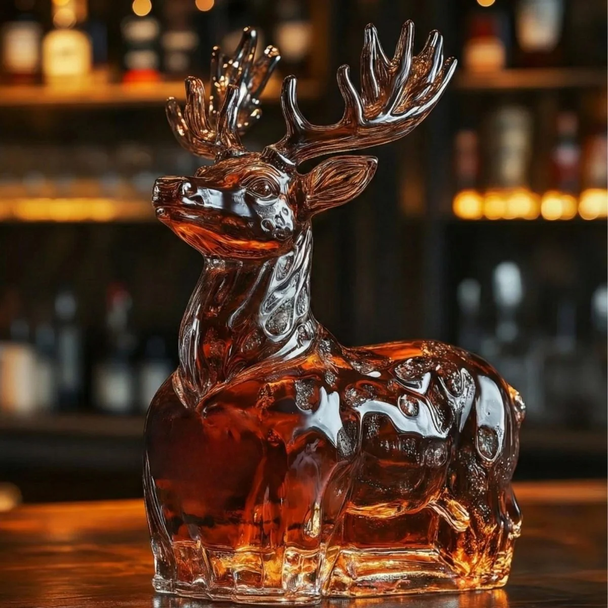 Deer Whiskey Bourbon Decanter Bottle