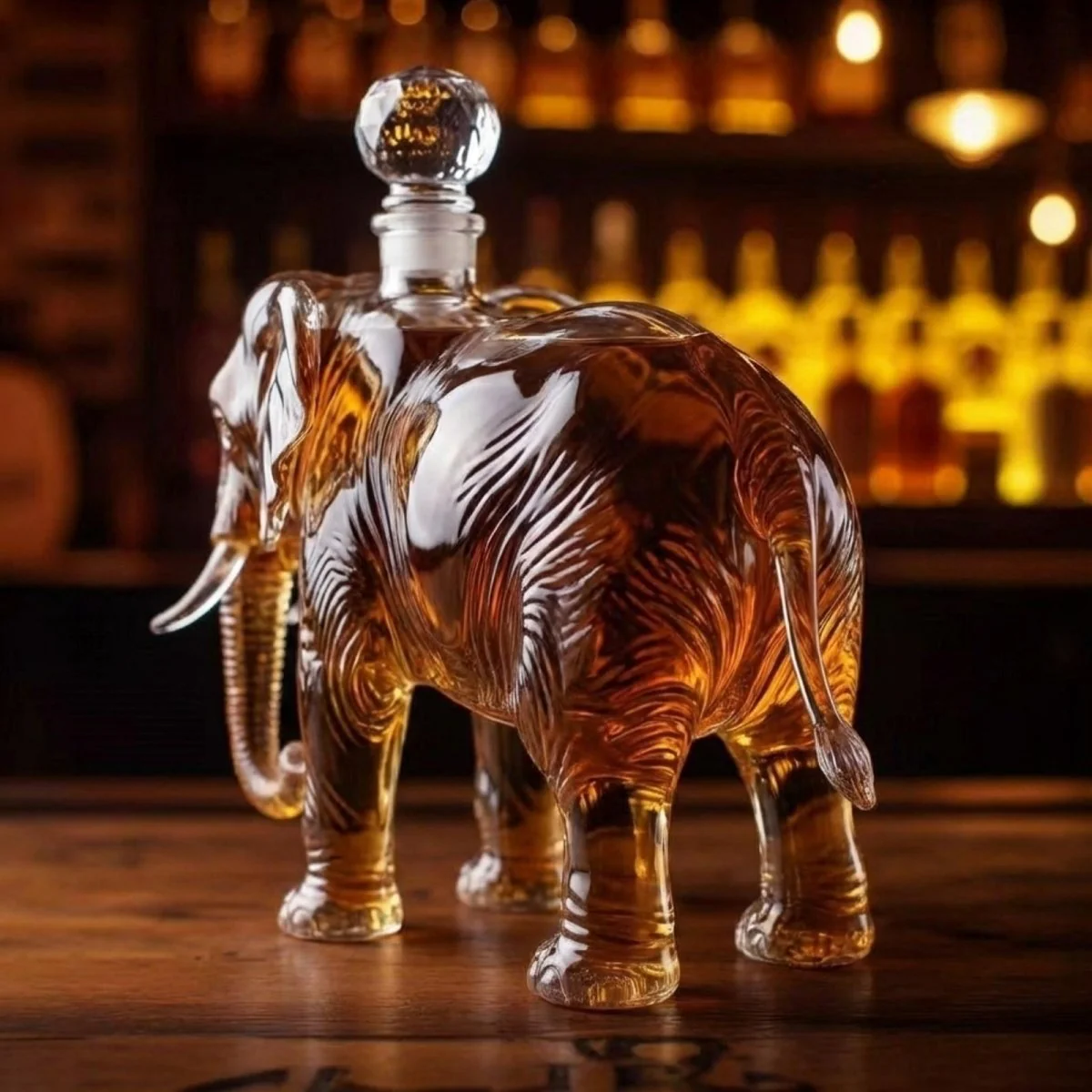 Elephant Whiskey Bourbon Decanter Bottle - Image 3