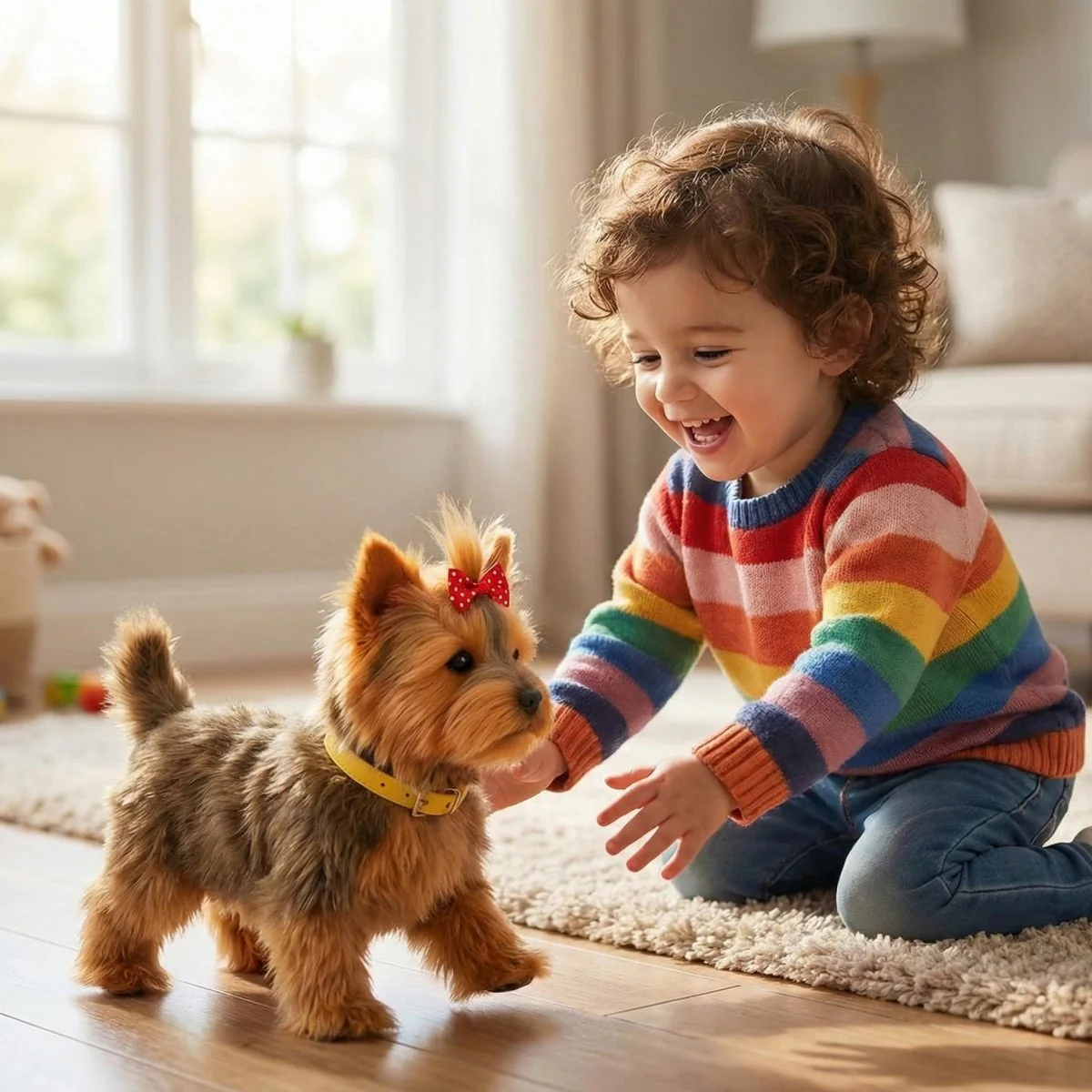 Realistic Interactive Yorkshire Terrier Robot Puppy – Walking & Barking Electronic Pet Toy - Image 2