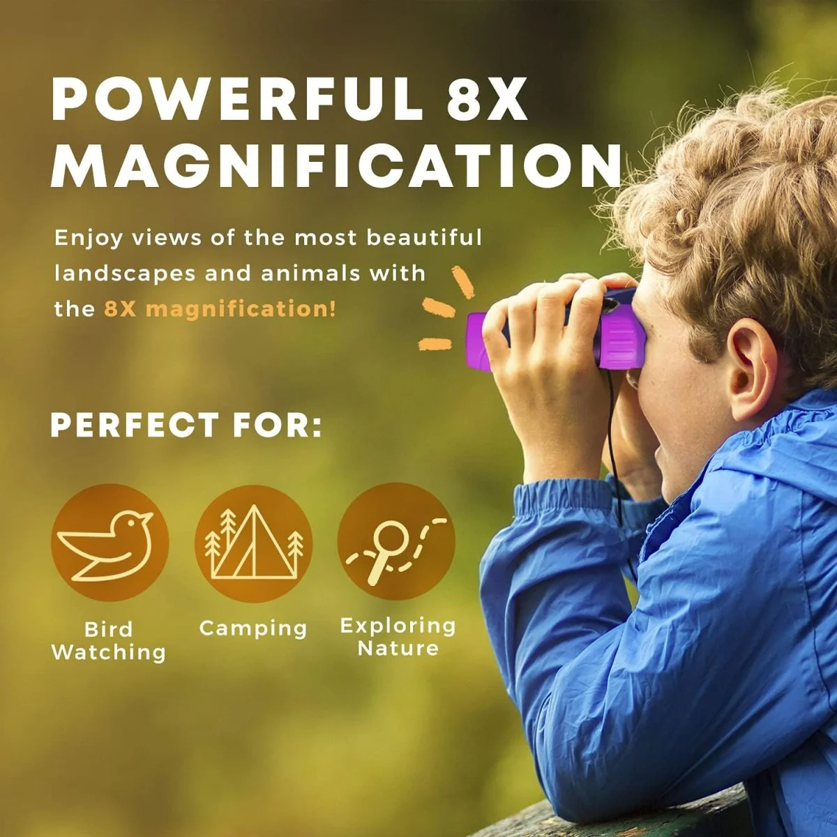 Kids Outdoor Explorer Kit: Shockproof 8x21 Binoculars, Compass & Magnifying Glass – Ultimate Nature Adventure Set for Boys & Girls - Image 11