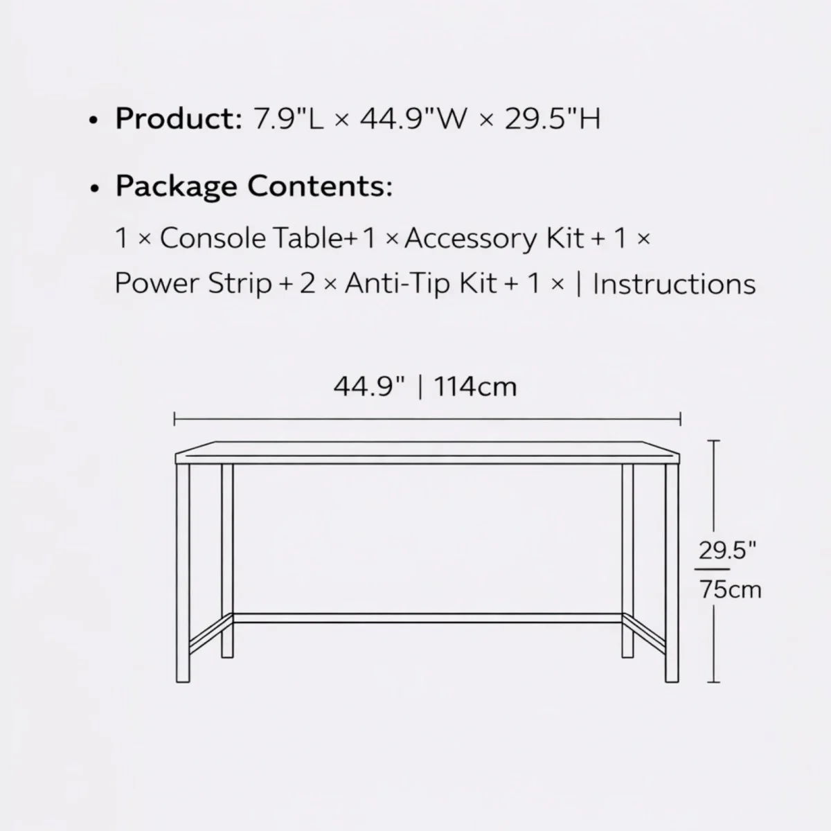 The Linear Sanctuary Console | 64" Power-Enabled Slim Sofa Table - Image 6