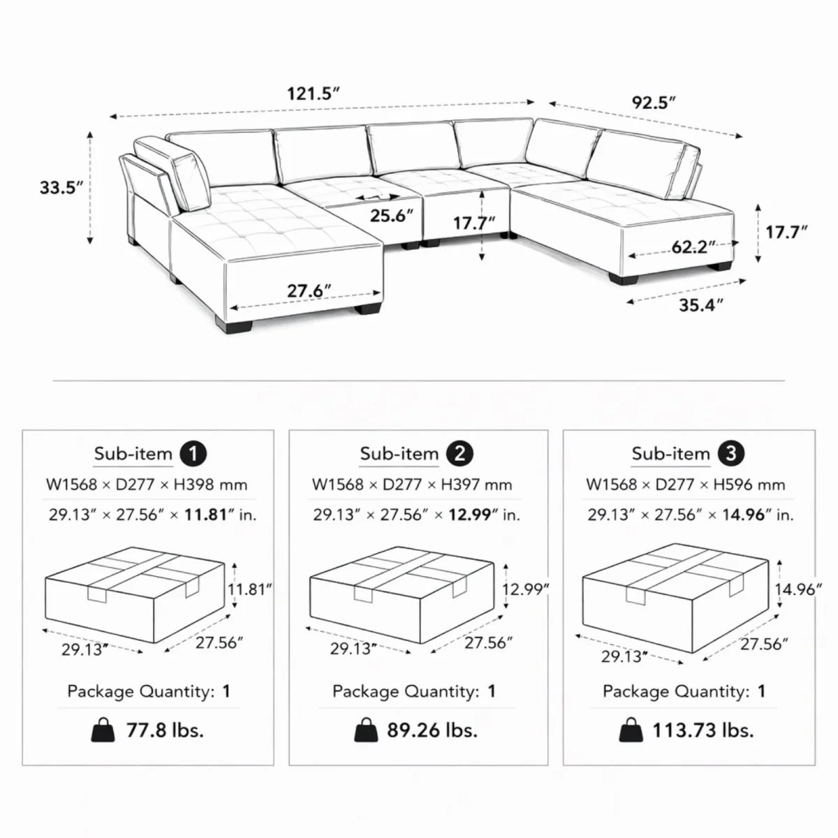The Loft Modular Collection | Deep-Corduroy Cloud Sectional - Image 10