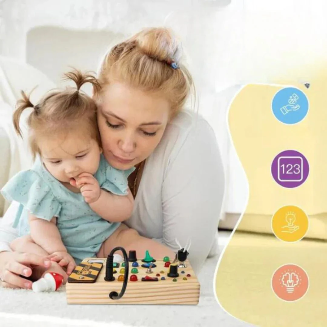 Montessori Busy Board with Lights and Switches - Image 3