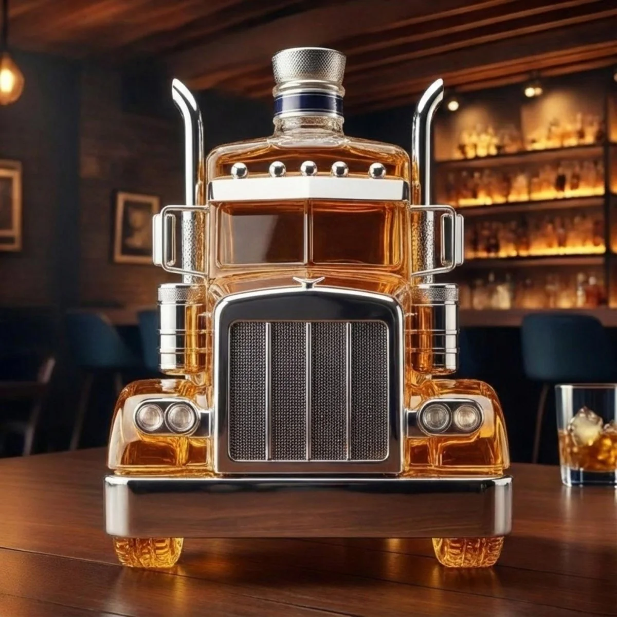 Truck Whiskey Bourbon Decanter Bottle - Image 2