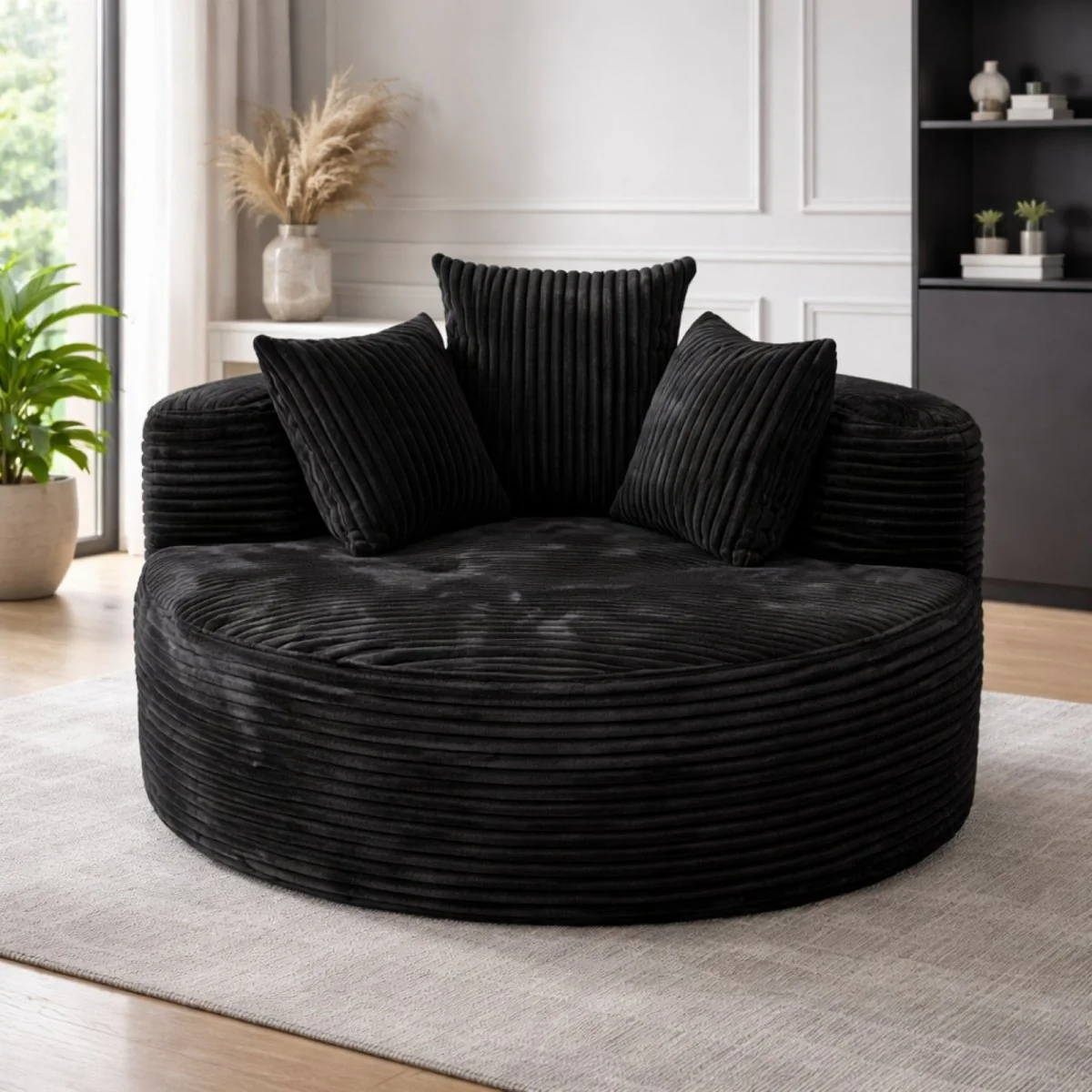The Luna Cloud Chair | Oversized Corduroy Swivel - Image 2